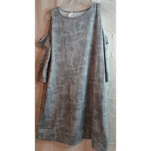 #223 Brand New Without Tags Women's MTS Gray Cold-Shoulder Tunic Top Size L